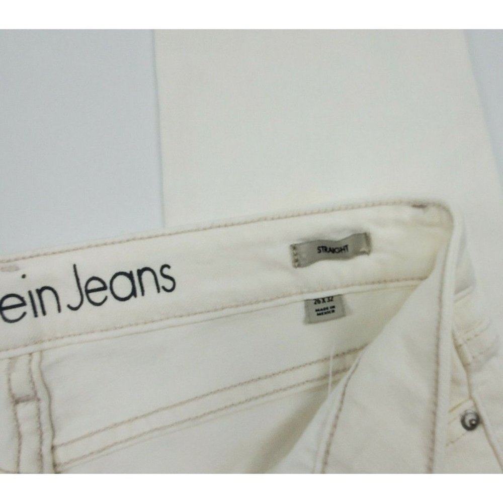 Calvin Klein Women's Straight Leg Jeans - White - Picture 6 of 11
